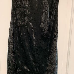 Velour Velvet Style Flared Black Pants Size XL